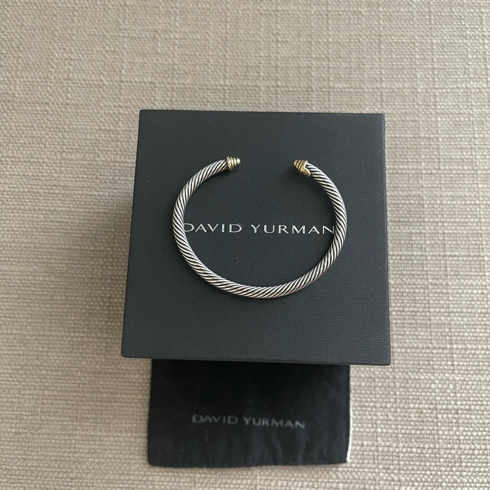 DY Cable Classics Bracelet with 14K Yellow Gold Domes